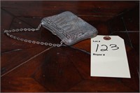 Antique small metal clutch purse wallet