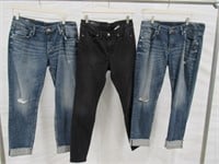 (3) Prs. Misc. Silver Jeans Sz.30W