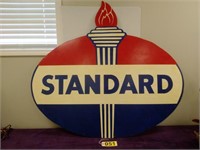 Standard Gas Sign on Plywood