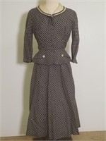 1940s two-piece silk dress