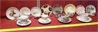 Assortment of Vntage Tea Cups and Saucers
