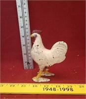 Cast iron rooster coin bank