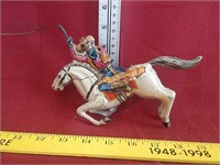 Wind-up Lone ranger tin horse toy