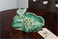 Vintage McCoy pottery frog planter