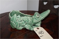 Vintage McCoy pottery Alligator vase