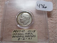 1947-D Roosevelt Type Dime