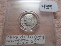 1948 Roosevelt Type Dime