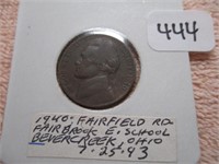 1940 Jefferson Type Nickel