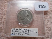 1943-S Jefferson Type Nickel - Wartime Silver