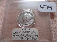 1917 Winged Liberty Head or Mercury Type Dime