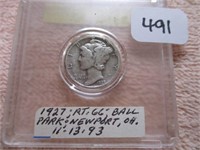 1927 Winged Liberty head or Mercury Type Dime