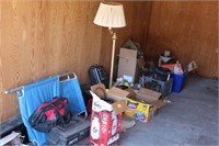 GROUPING - ASST. ITEMS - NAILS, LAMP, TOOL BAGS,