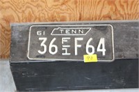 1961 TENNESSEE LICENSE PLATE