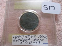 1895 Small Cent Indian Head Type - Bronze Oak