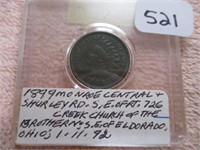 1899 Small Cent Indian Head Type - Bronze Oak