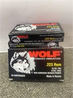 100 rounds Wolf .223 Remington 55gr fmj