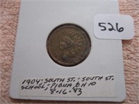 1904 Small Cent Indian Head Type - Bronze Oak