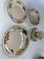 Gibson 5 piece, 8 place setting fruit pattern