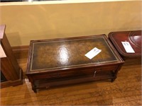 Leather Topped Coffee Table
