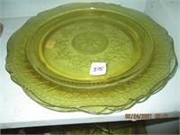 3 Yellow Depression Plates