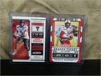 (2) Mint Patrick Mahomes II College Draft Cards