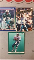 (3) Dan Marino -Fleer;Pinnacle;Score 91-95