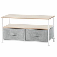 2 Drawer Storage TV Stand Unit with Fabric Drawers