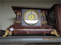 Antique Gilbert Blackbird Key Mantel Clock