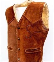 Vintage Berman Buckskin Leather Vest