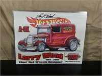 Larry Wood Signed Hot Wheels Picture