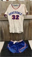 Antique Sewn Oaksdale 32 Basketball Uniform
