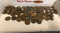 100 Unsearched Indian Head Pennies in Cigar Box