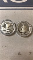 (2) Silver State Quarter Proofs MT & KS