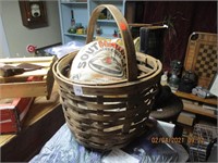 Split Oak Basket & Ham Bag