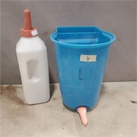 Calf Bottle and Calf Feeding Pail