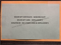 E-Town Bowl and Impellizzeri’s gift cards