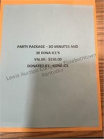 Party Package Kona Ice