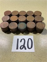 (150) Wheat Cents Various Dates