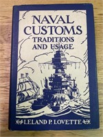 1939 US Navy Book Naval Customs Vintage Military