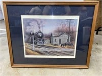 Vine Grove rail depot signed print 157/500 by