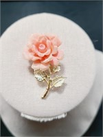 Vintage Rose Brooch Unmarked