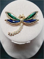 Beautiful Dragonfly Vinatge Brooch Unmarked