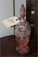 Vintage Pink depression glass clown bottle France