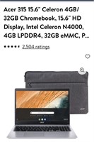 Acer 15.6 laptop bundle kit