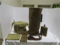 WWI CDN MILITARY DUFFLE BAG & CONTENTS