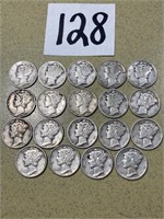 (19) Mercury Silver Dimes