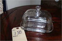 Covered glass dish