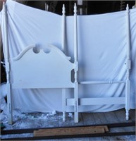 White high post bed with frame, it is white  my