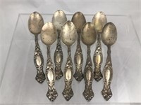 Set of 8 Sterling Silver Soup Spoons