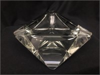 MCM Cut Glass Crystal Geode Ashtray MidCentury